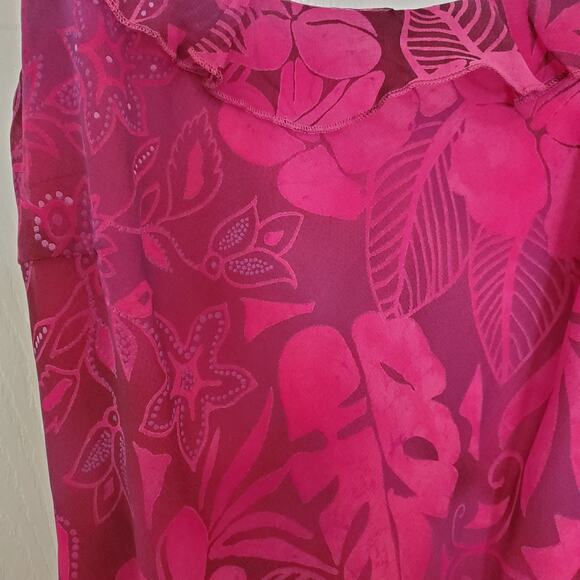 B Smart Y2k Floral Slip Dress Knee-length Lace-up Back Raspberry Purple Size 5/6 - Picture 3 of 9